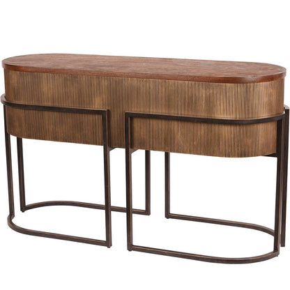 Strata Corrugated Gold Console