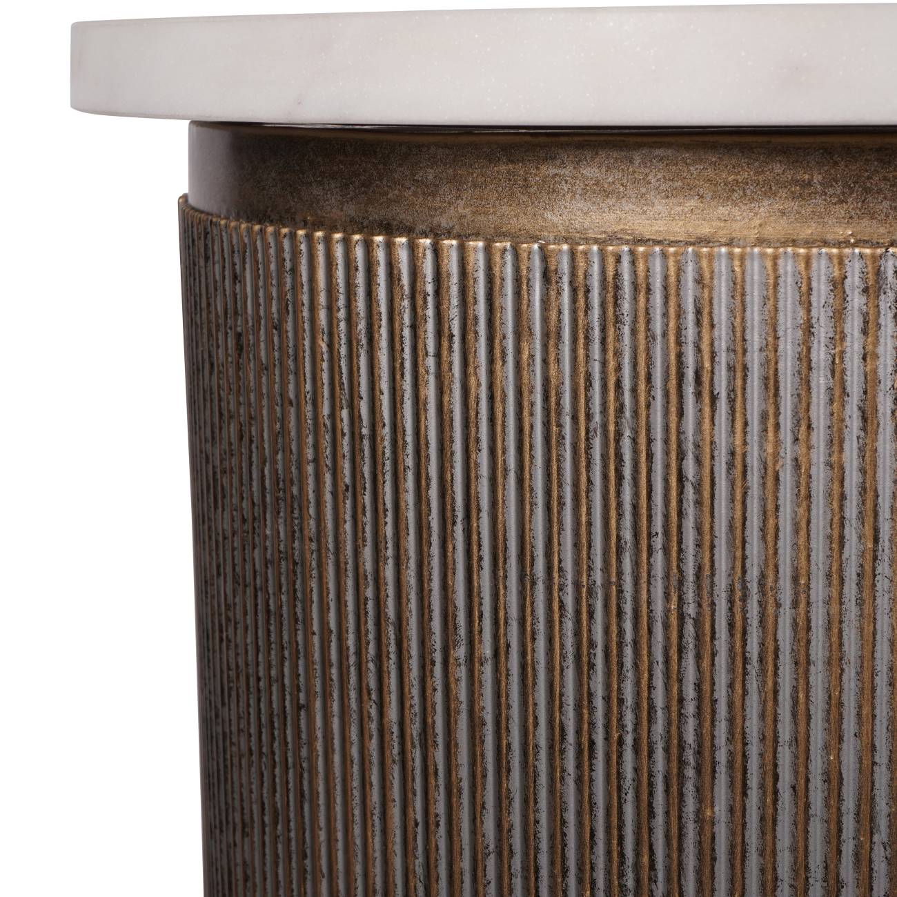 Serafina Aged Gold Console With Shelf