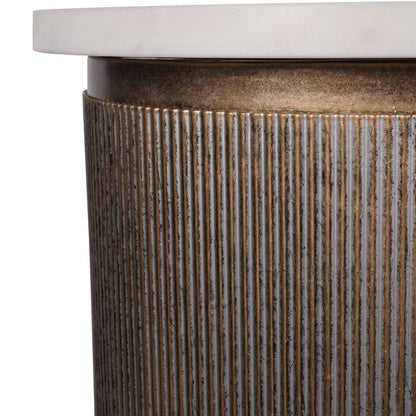 Serafina Aged Gold Console With Shelf