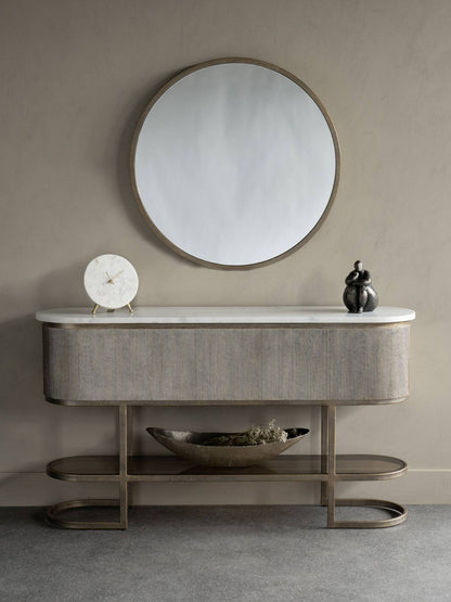 Serafina Aged Gold Console With Shelf