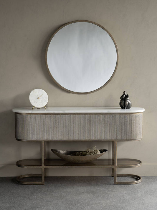 Serafina Aged Gold Console With Shelf