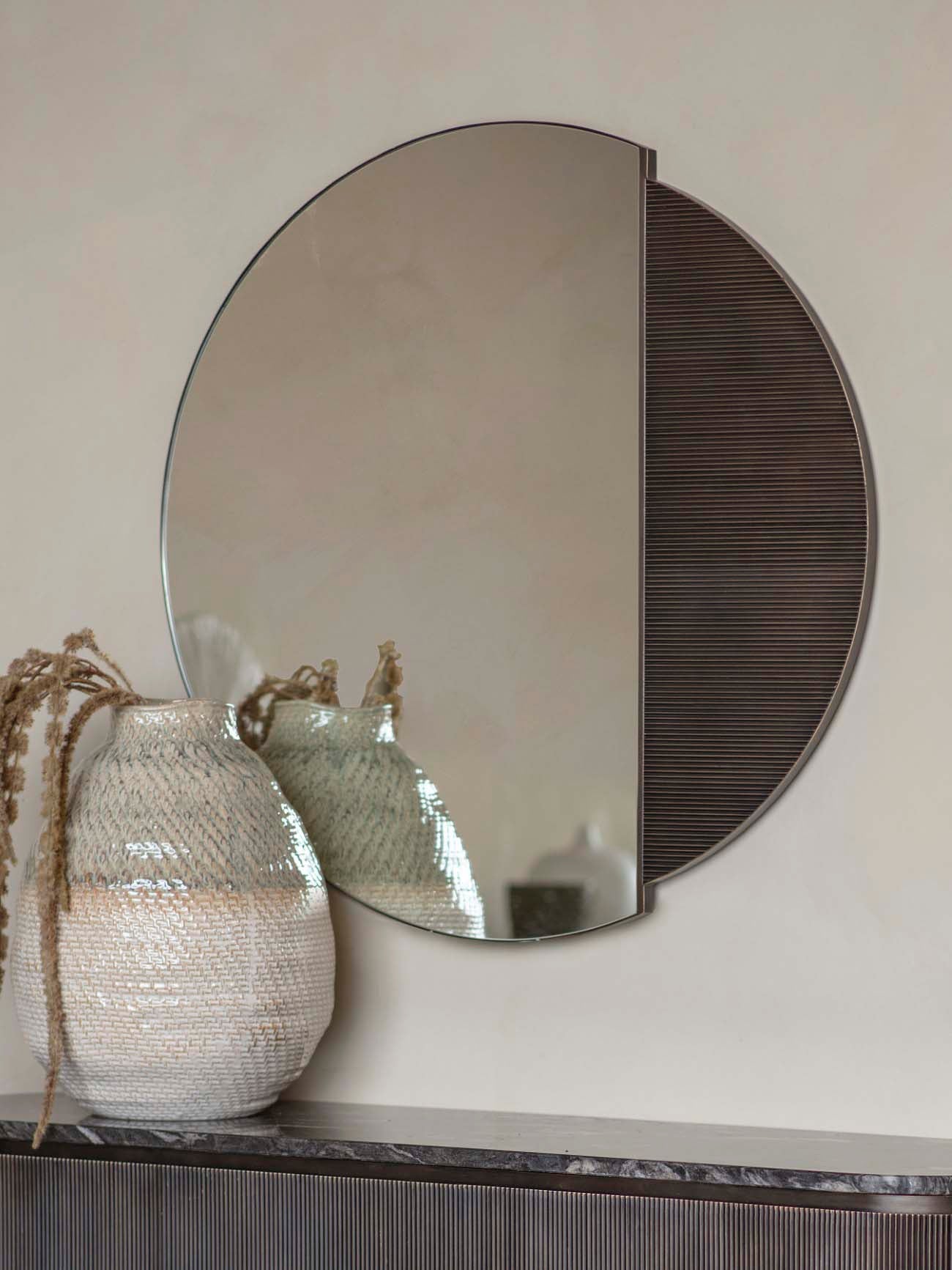 Rove Black Wall Mirror 90cm