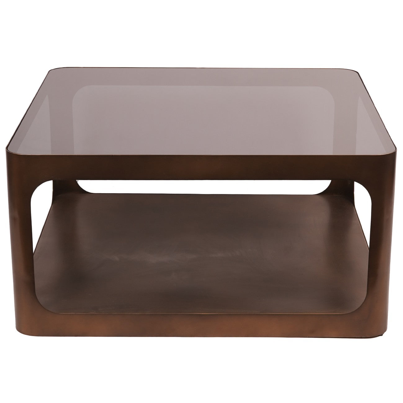 Monroe Metal & Glass  Square Coffee Table