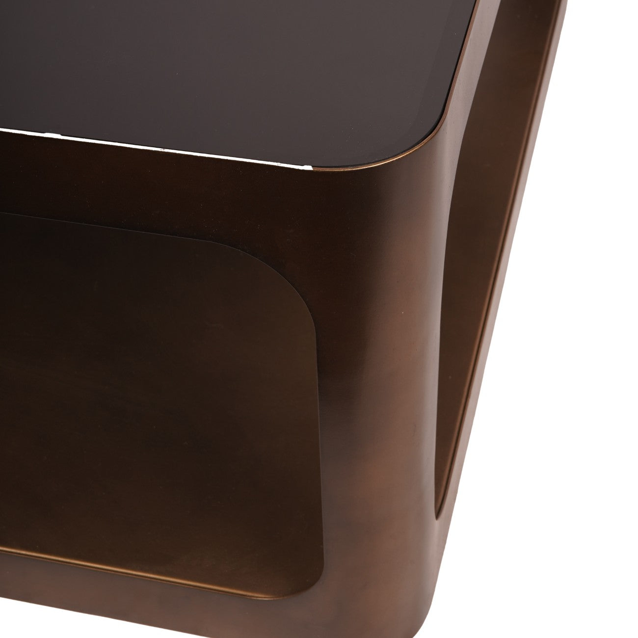 Monroe Metal & Glass  Square Coffee Table