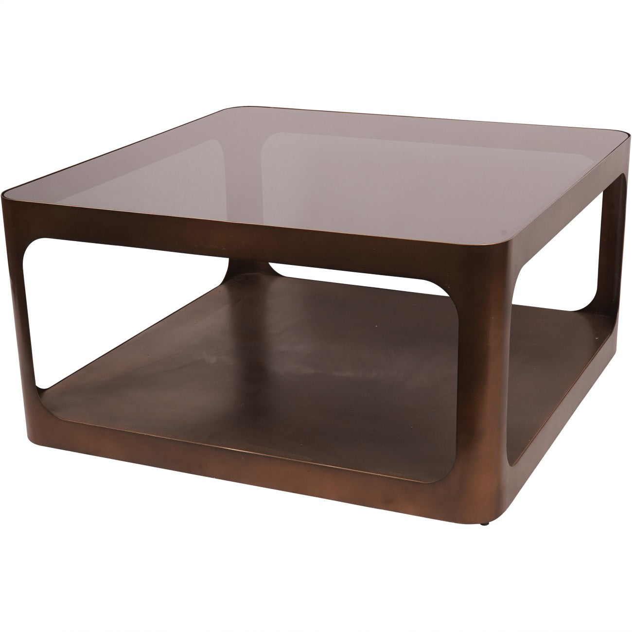 Monroe Metal & Glass  Square Coffee Table