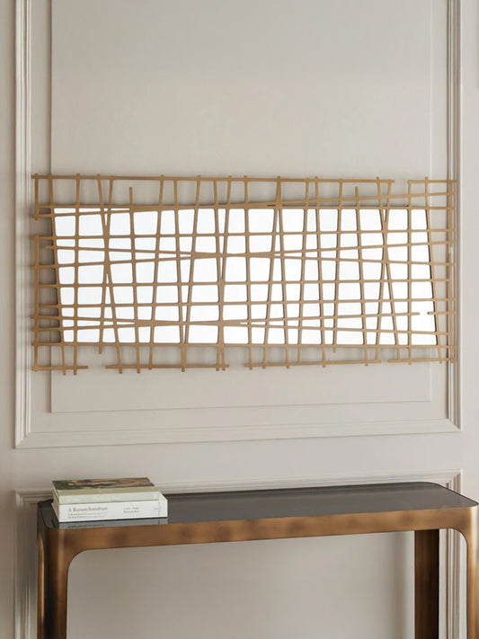 Leonardo Wall Decor Mirror Brass Finish