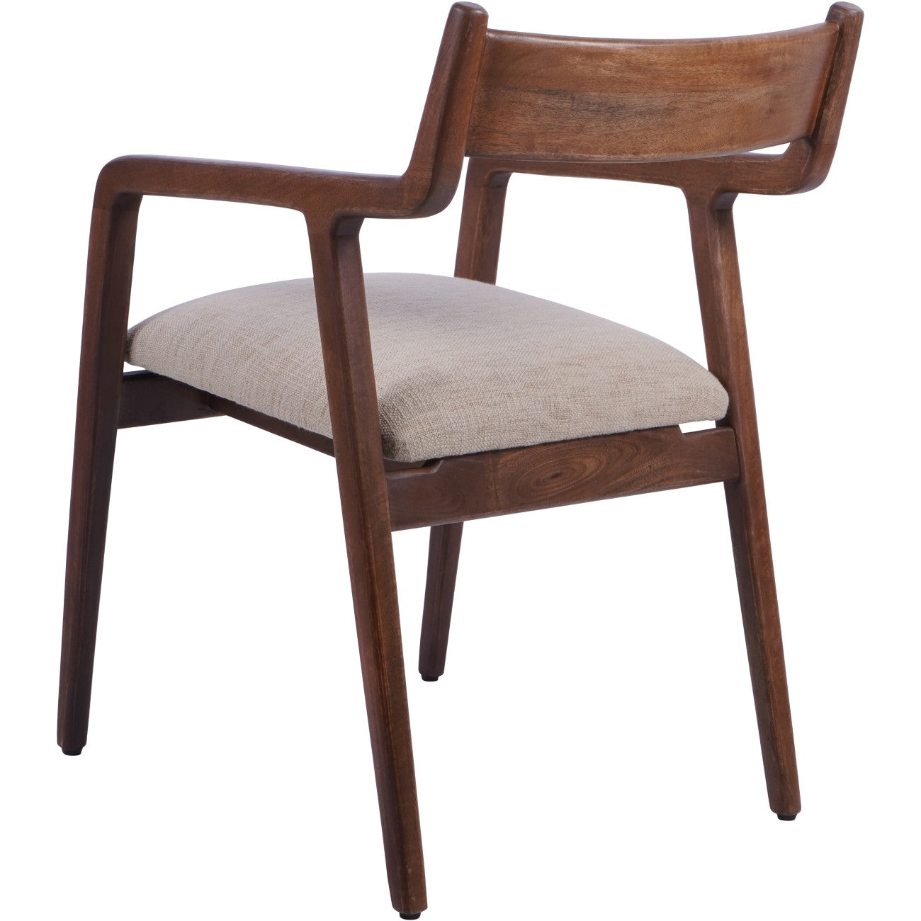 Tava Wooden Upholstered Dining Chair (Beige)