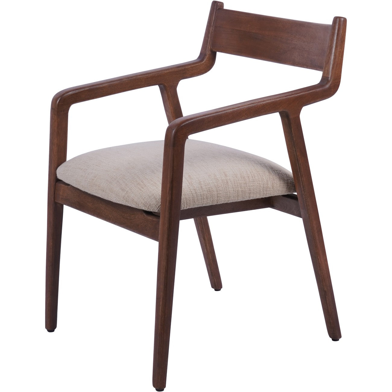 Tava Wooden Upholstered Dining Chair (Beige)