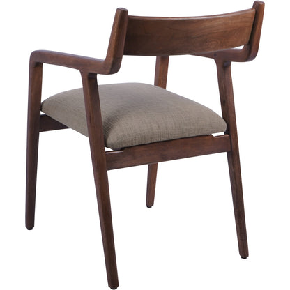 Tava Wooden Upholstered Dining Chair (Sage)