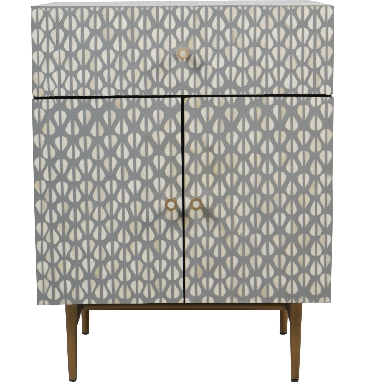 VERNO Bone Inlay 2 Door Cabinet