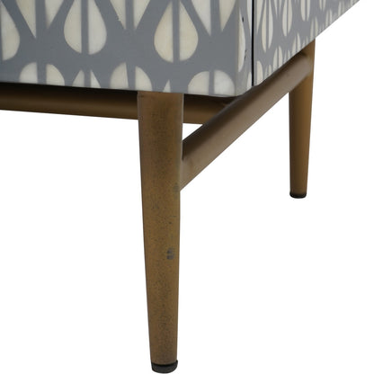 VERNO Bone Inlay 2 Door Cabinet