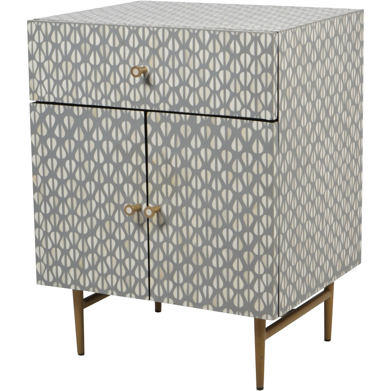 VERNO Bone Inlay 2 Door Cabinet