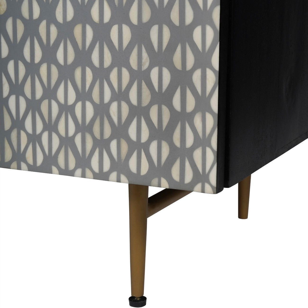 VERNO Bone Inlay 3 Door Buffet Cabinet