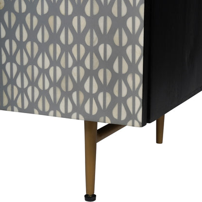 VERNO Bone Inlay 3 Door Buffet Cabinet