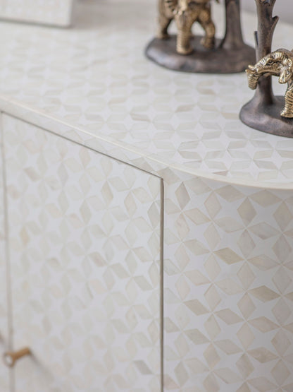 MONA Bone Inlay Two Door Cabinet