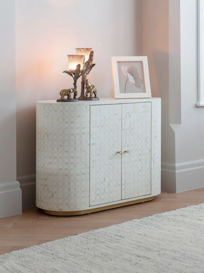 MONA Bone Inlay Two Door Cabinet