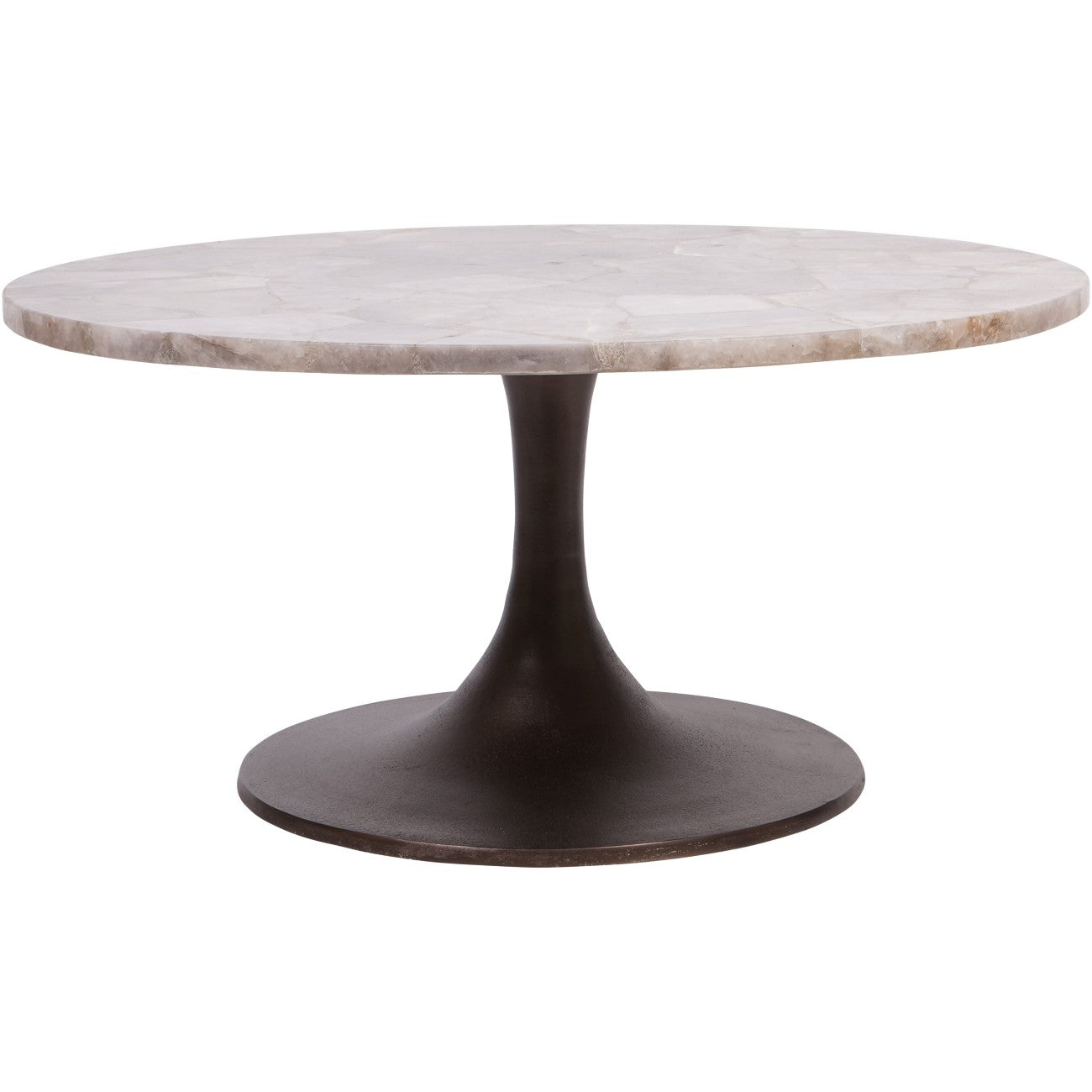 Caligo Round Smokey Quartz Coffee Table