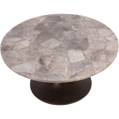 Caligo Round Smokey Quartz Coffee Table