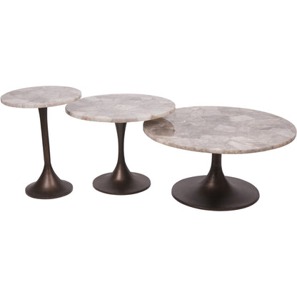 Caligo Round Smokey Quartz Coffee Table