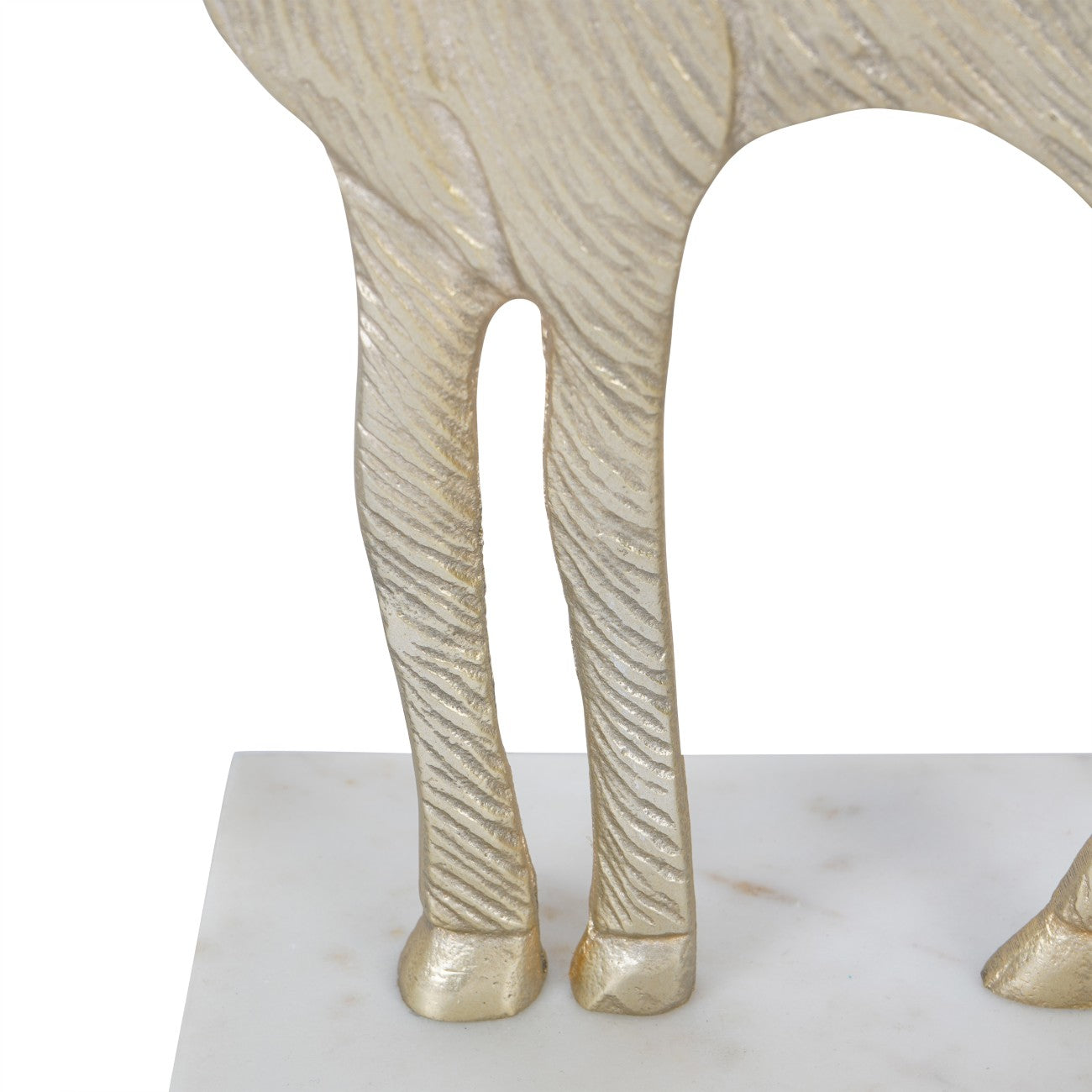 Set of 2 Reindeer Sculpture on Marble Base
