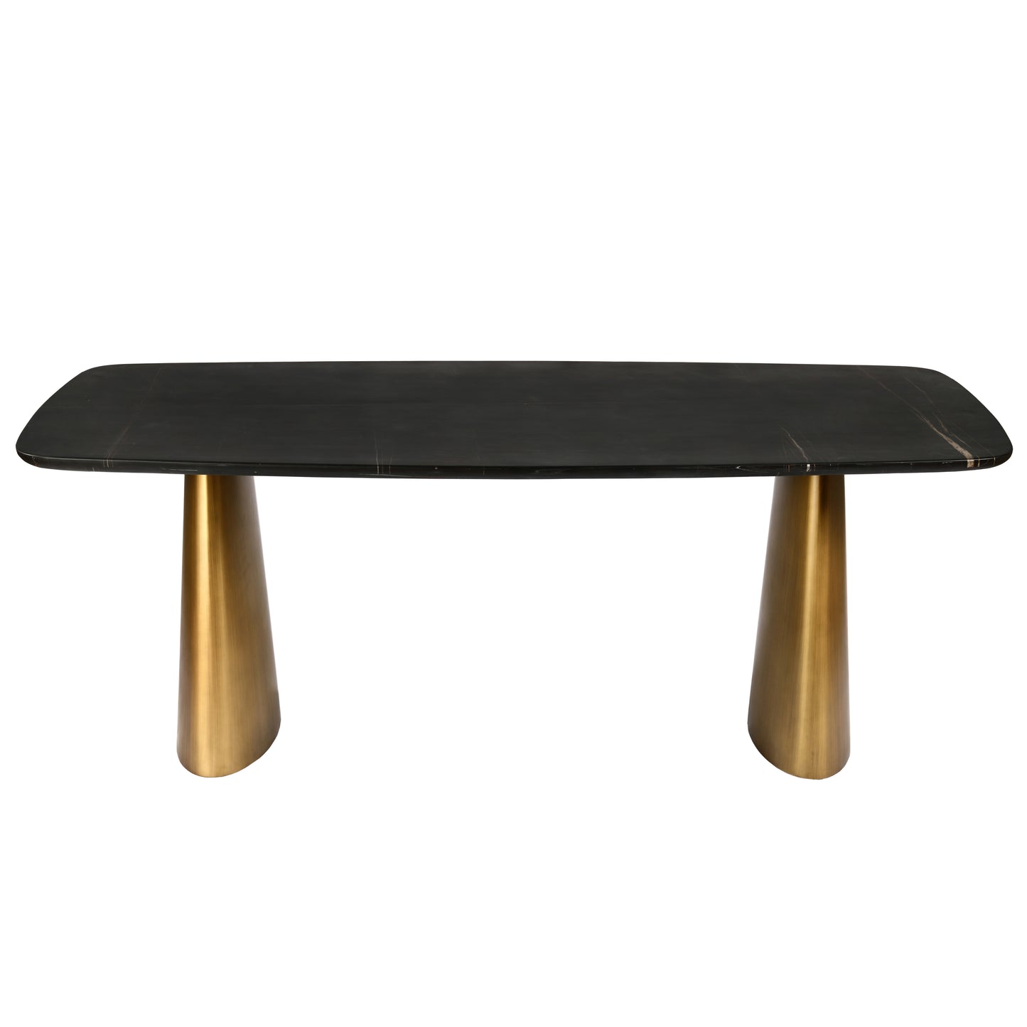 Novora Solid Black Marble Dining Table