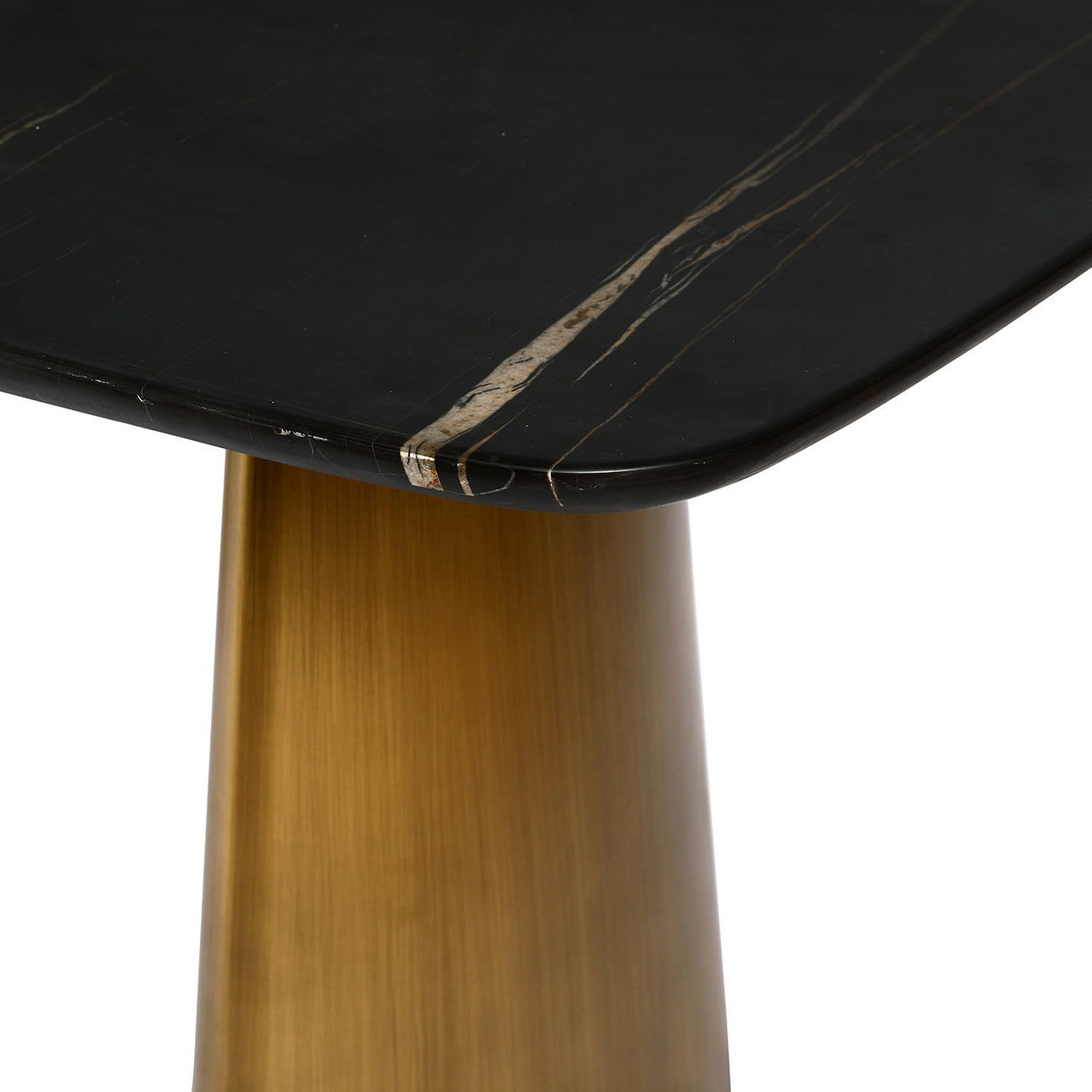 Novora Solid Black Marble Dining Table