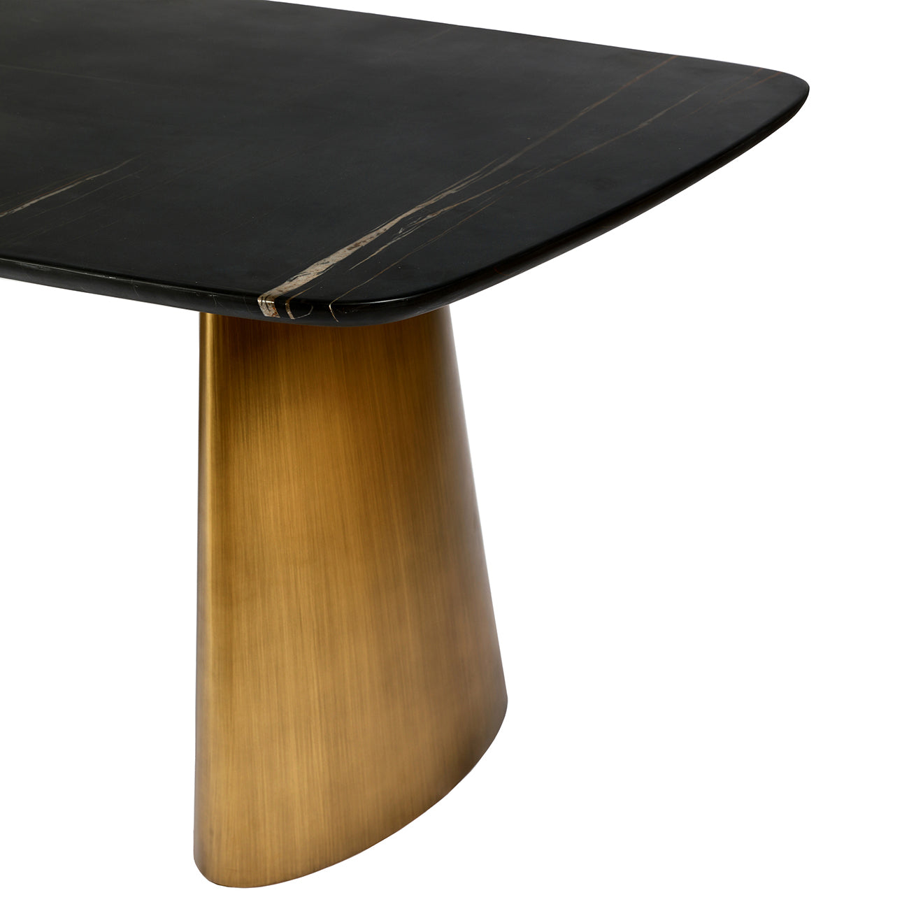 Novora Solid Black Marble Dining Table