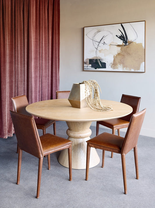 Fenwick Round Wooden Dining Table
