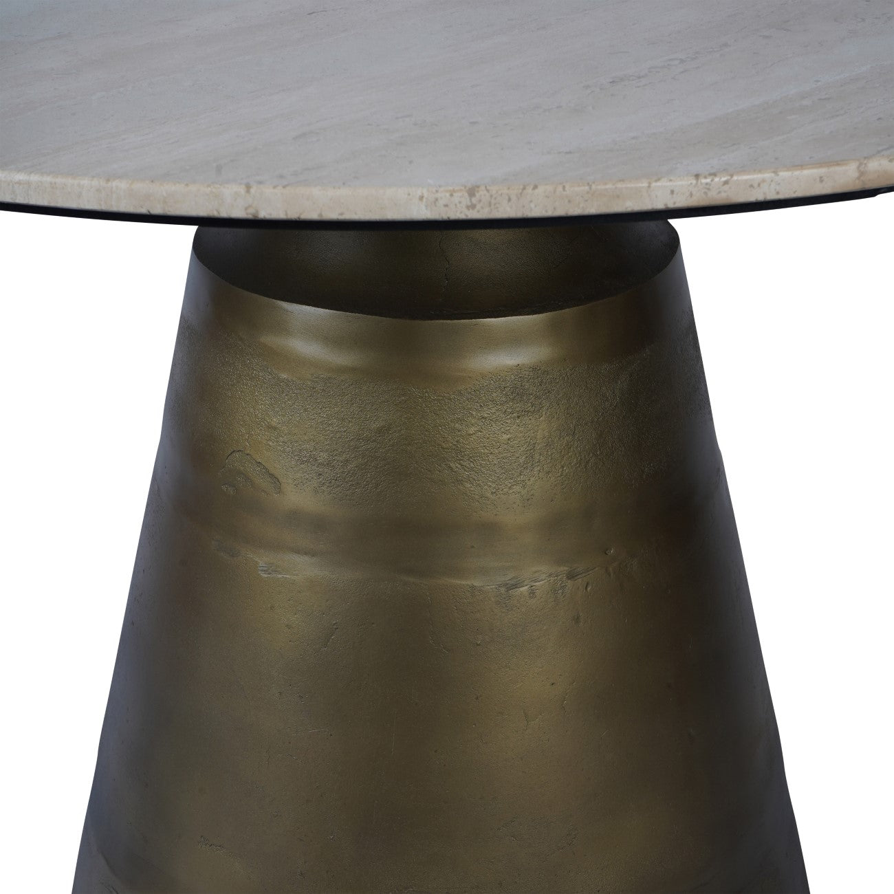 Vespera Light Travertine Round Dining Table
