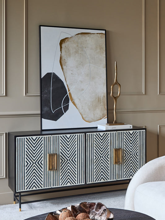 DANTI Bone Inlay Four Door Buffet Cabinet