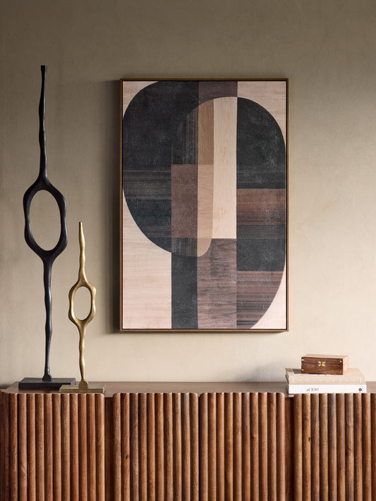 NOVI Textured Framed Abstract Canvas
