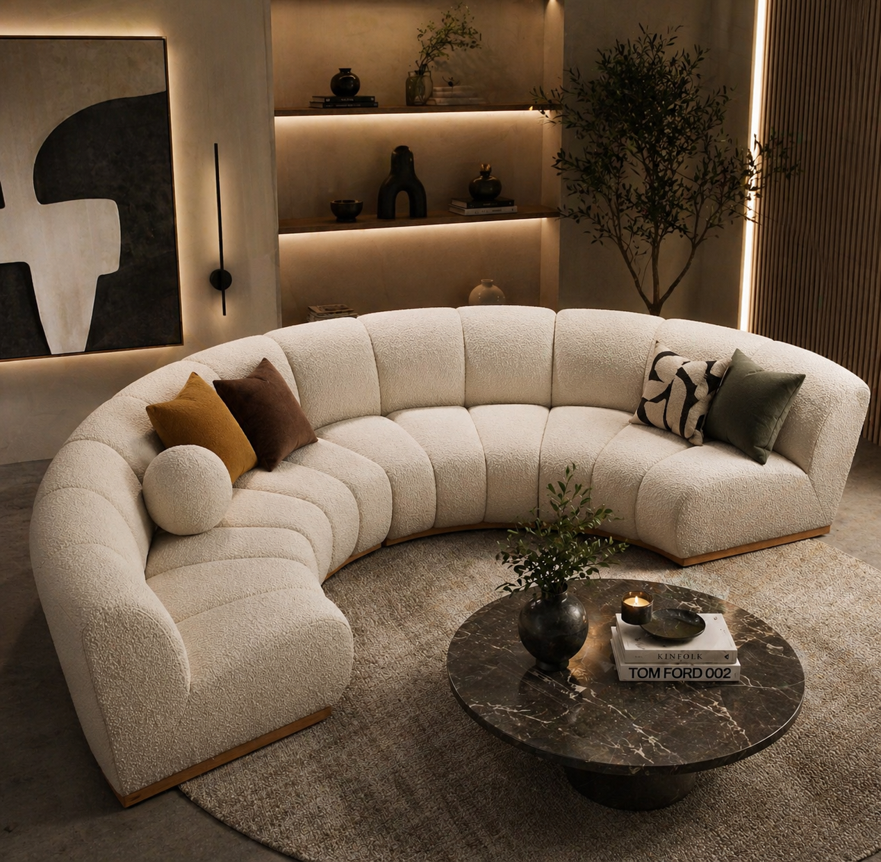 Amalfi 4 Seater Curved Sofa