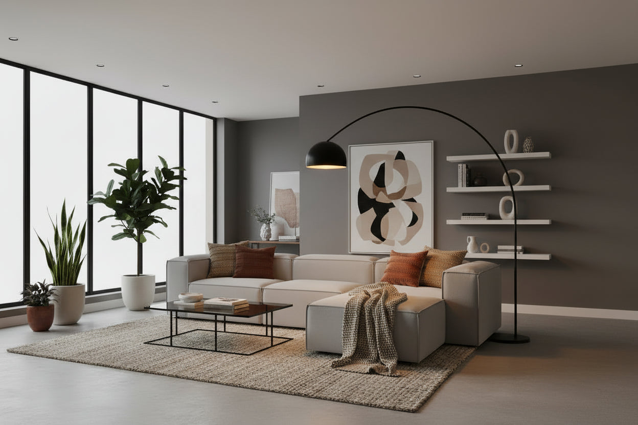 Alpha modular 3 seater with stool unit, offering flexible seating with a clean, modern form
