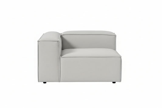 A structured corner module with clean lines and a seamless profile, designed to anchor modular configurations while maintaining a refined, contemporary aesthetic.