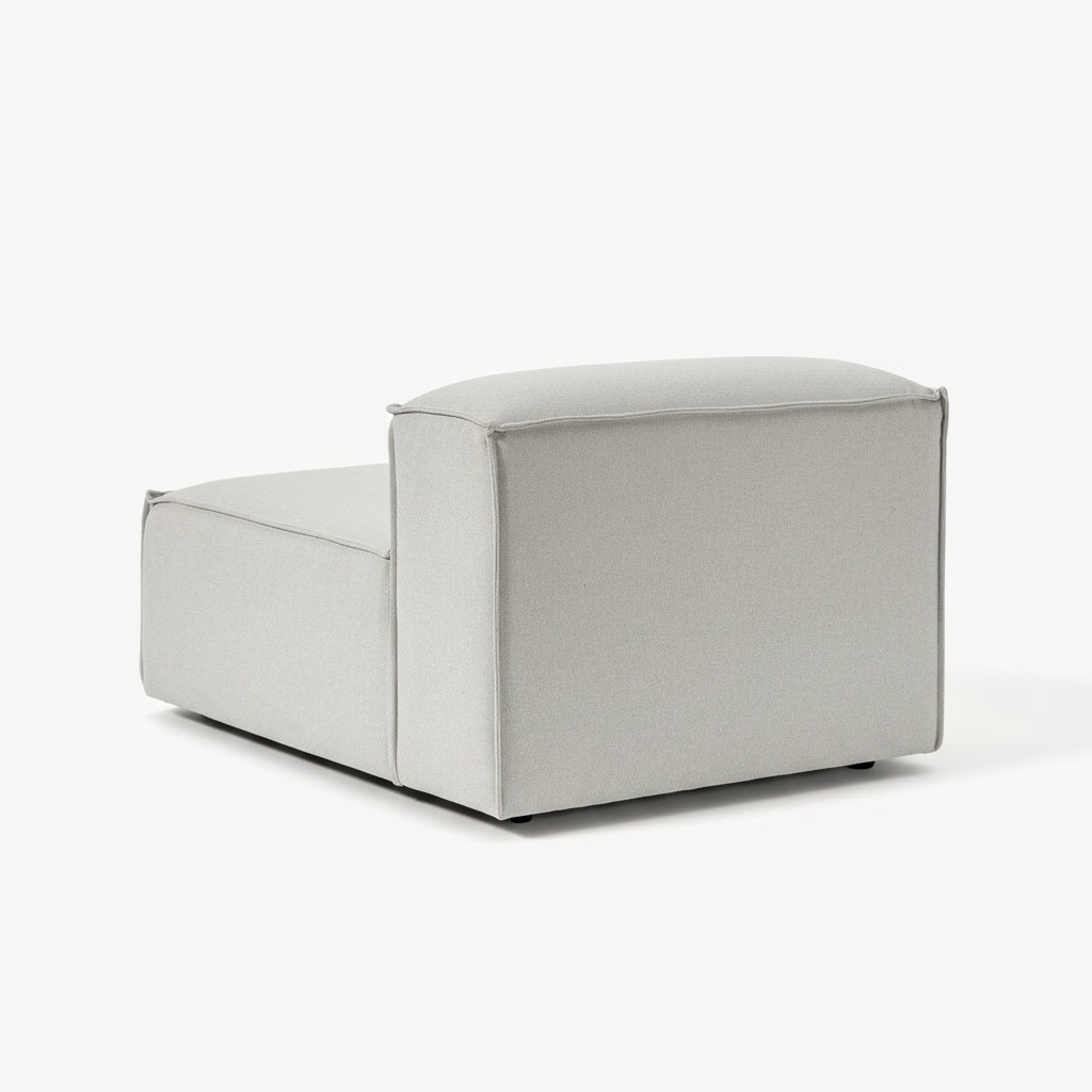 Alpha modular single unit with generous depth and a simple, modern form, offering comfortable everyday seating