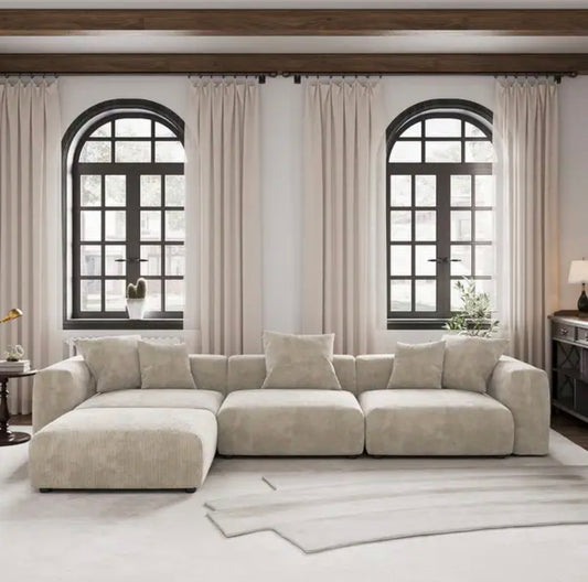 Lusto Modular 3 Seater Sofa + Footstool