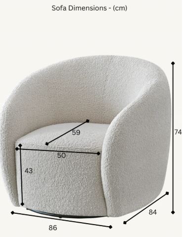 Mira Boucle Swivel Chair
