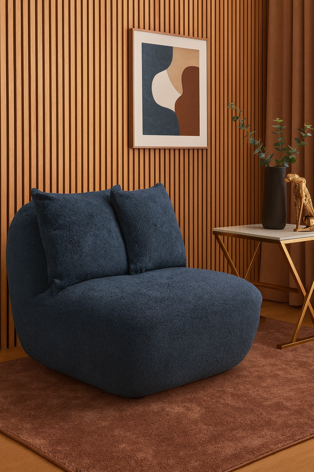 Casablanca Boucle Swivel Chair