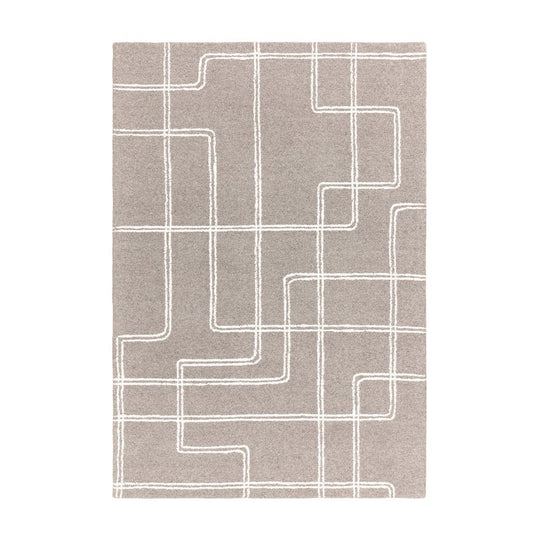 A detailed close-up of the Astoria Rug highlighting the premium 100% wool weave, soft texture, and refined handcrafted finish.