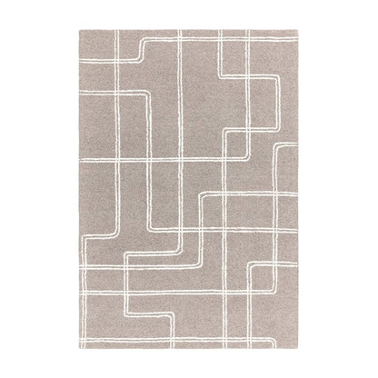 A detailed close-up of the Astoria Rug highlighting the premium 100% wool weave, soft texture, and refined handcrafted finish.
