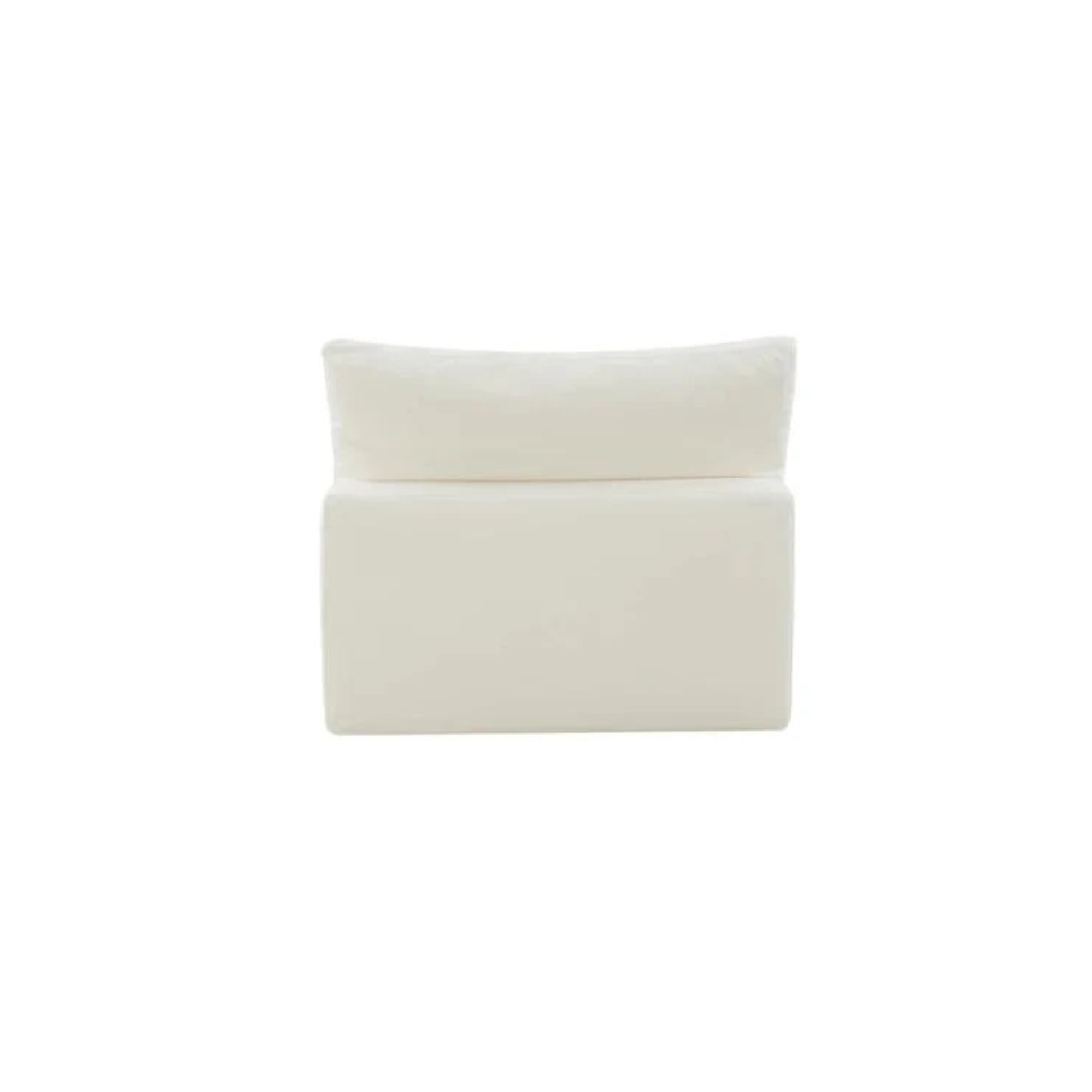 Cloud modular single seat without arms designed to connect seamlessly with other sofa modules

