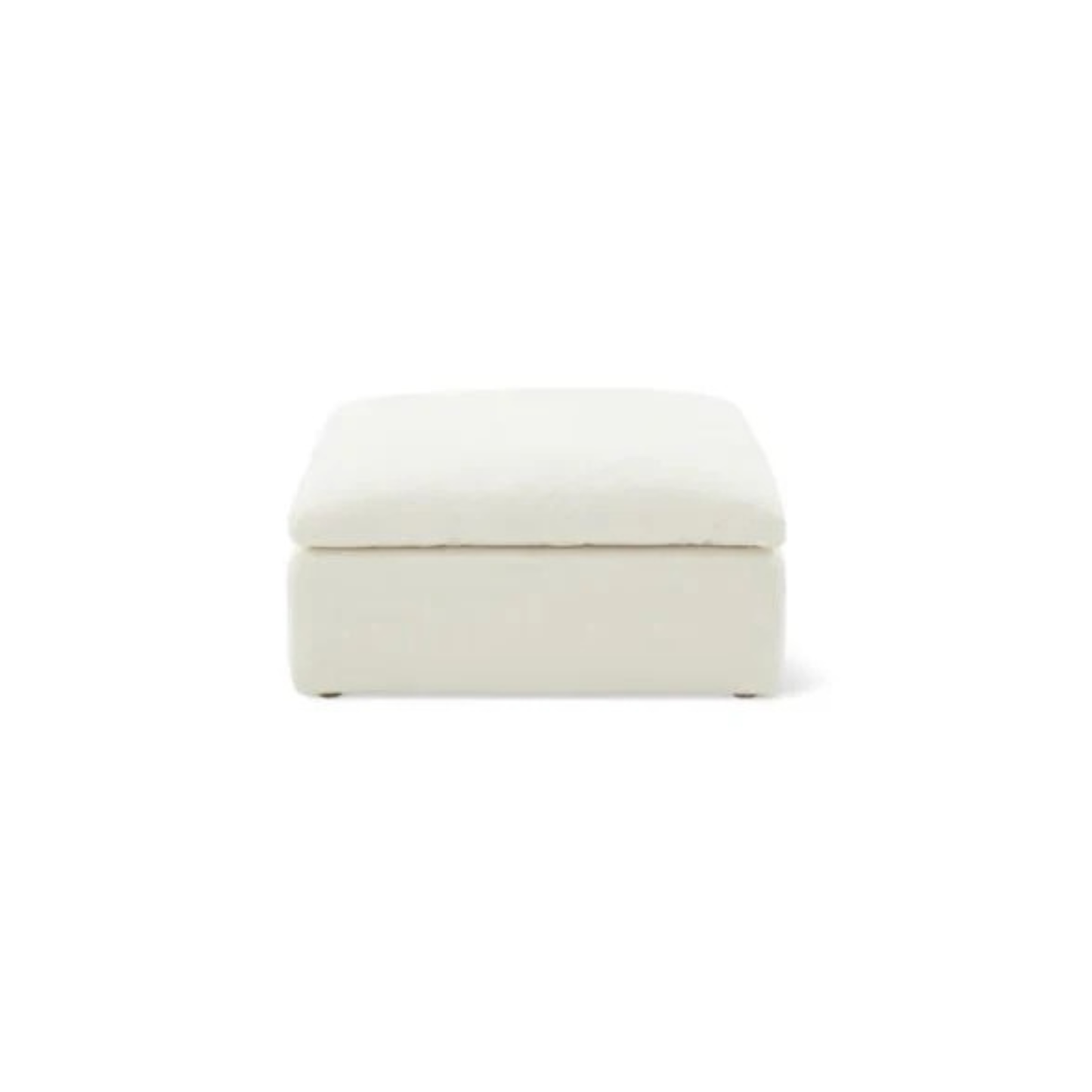 modular footstool that pairs with Cloud sofa units for adaptable comfort and layout options
