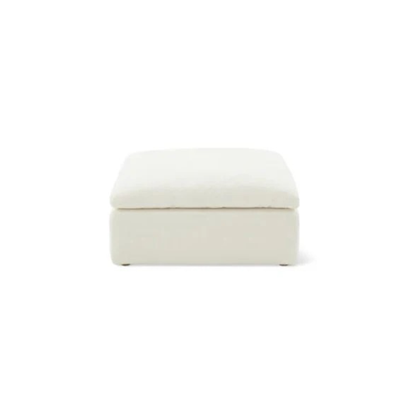 modular footstool that pairs with Cloud sofa units for adaptable comfort and layout options
