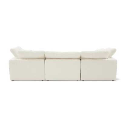 Cloud U shape sofa designed for large living spaces with deep seating and dual footstools

