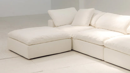 XL modular U shaped sofa with footstools designed for large living spaces and flexible arrangement options
