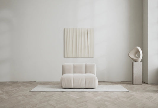 minimalist single seat module with plush upholstery and clean lines
