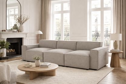modern 3 seater sofa with clean lines and soft cushioned seating