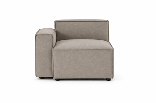 cocoon modular left arm seat with soft upholstery and clean lines