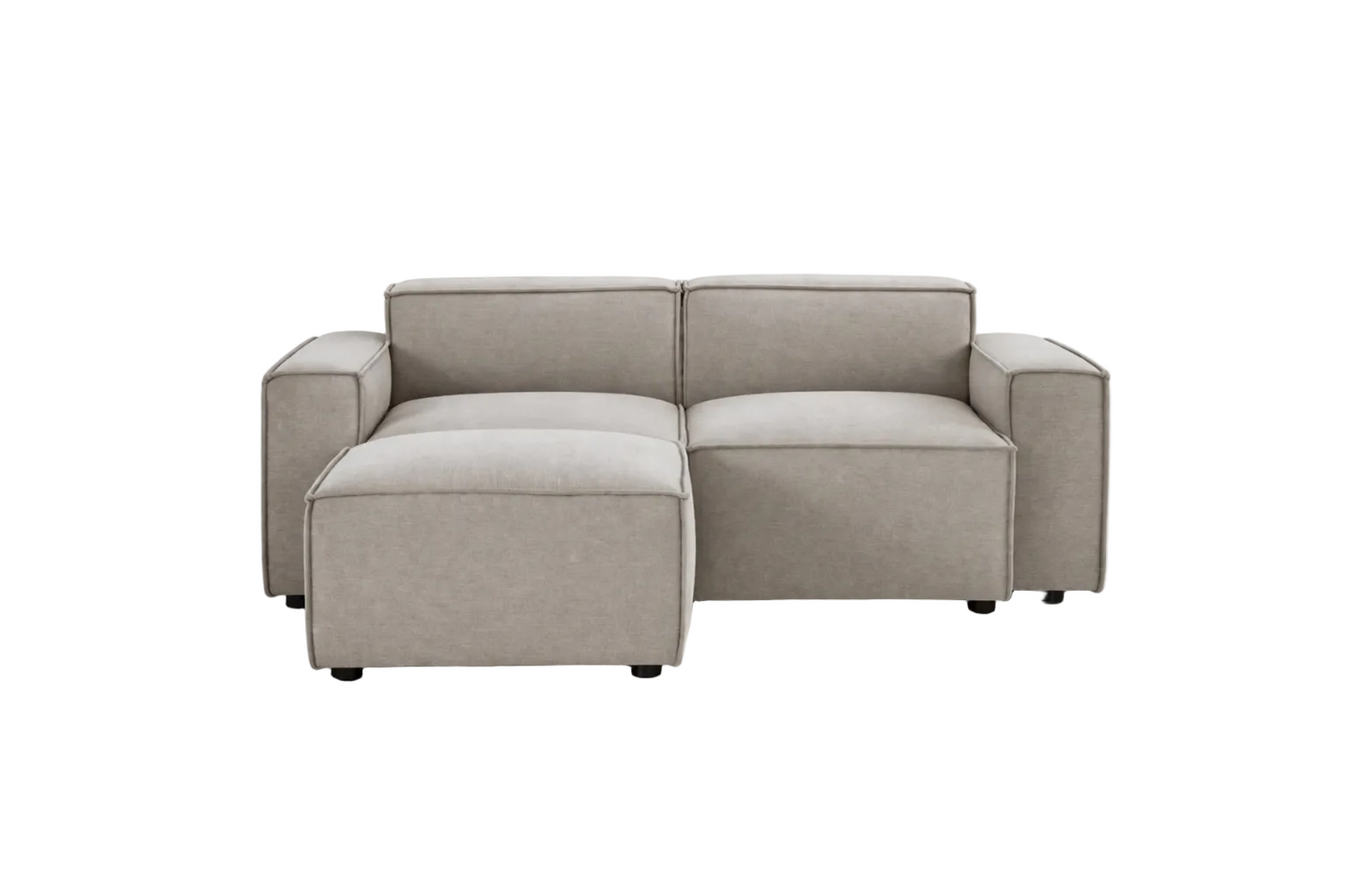 compact chaise sofa with deep cushions and modern design

