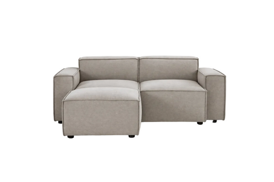 compact chaise sofa with deep cushions and modern design

